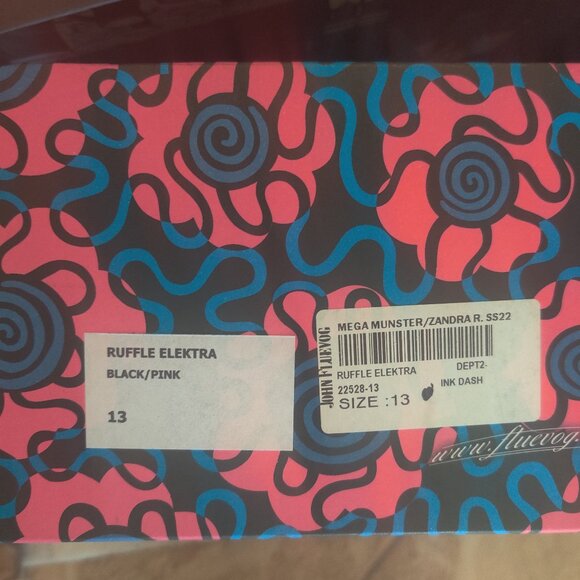 John Fluevog for Zandra Rhodes munster shoes size 13 W 11M New - Picture 4 of 4